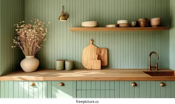 A Cozy Kitchen with Natural Elements