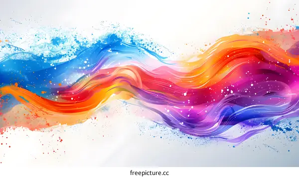 Colorful Wavy Strokes
