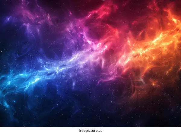 Cosmic Colors: Nebula and Stars in Deep Space
