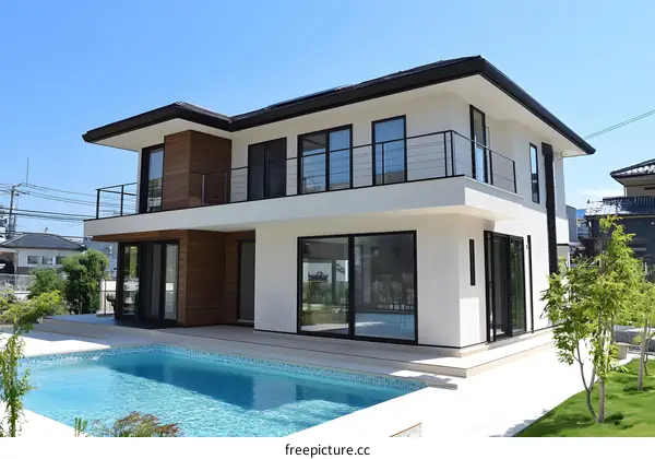 Modern Two Story House with Pool