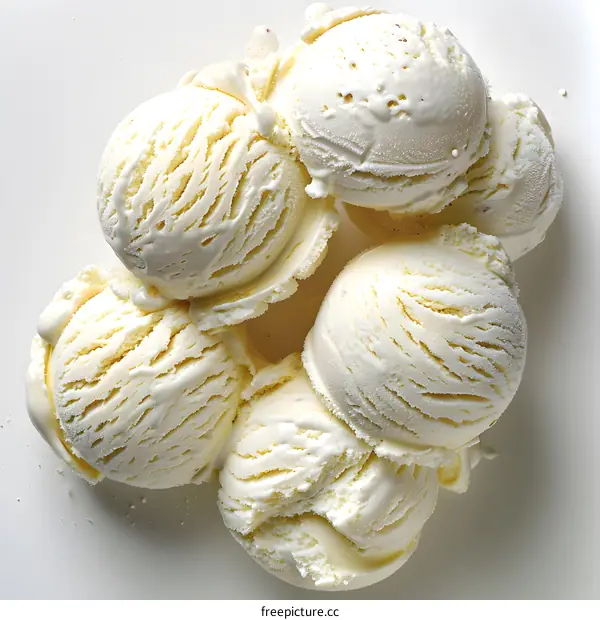 Scoops of Vanilla Ice Cream