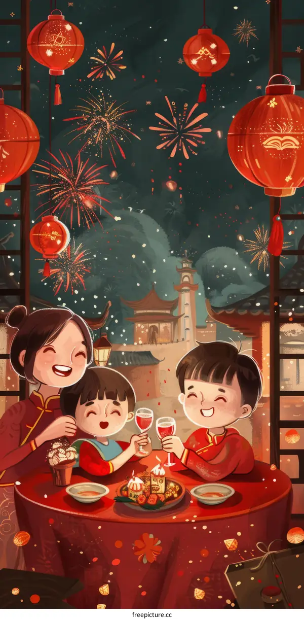 Family Reunion during the Spring Festival Celebration