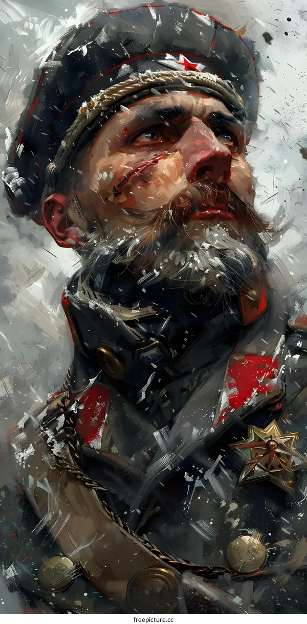 Portrait of a Russian soldier