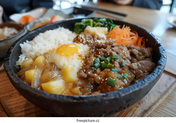 Stone Bowl Bibimbap with Egg