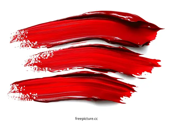 Red Lipstick Paint Strokes Abstract Illustration