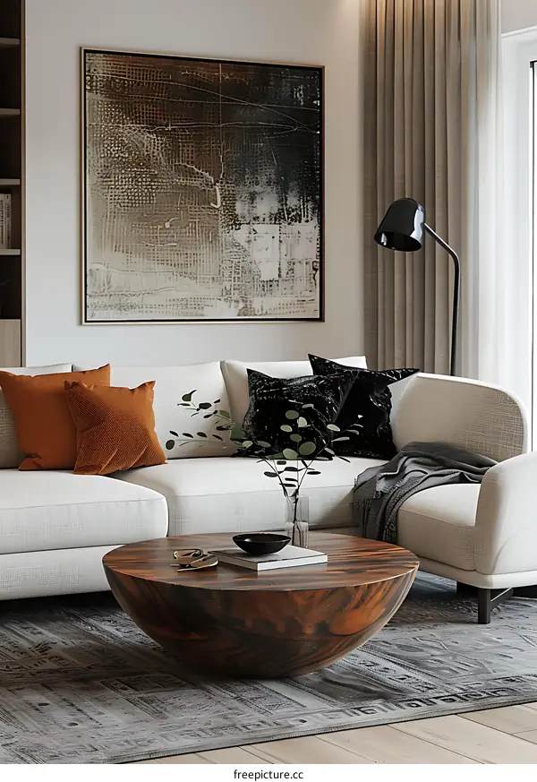 Modern minimalist living room