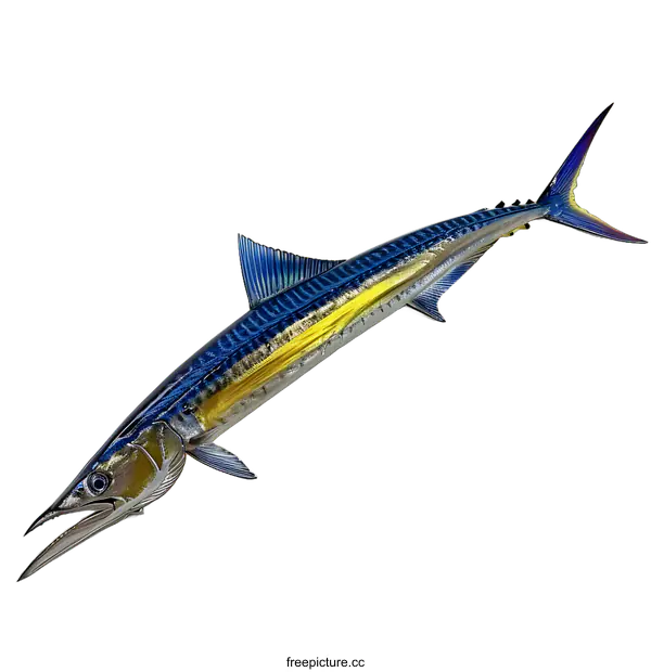 [Transparent Background PNG]Striped Fish on White Background