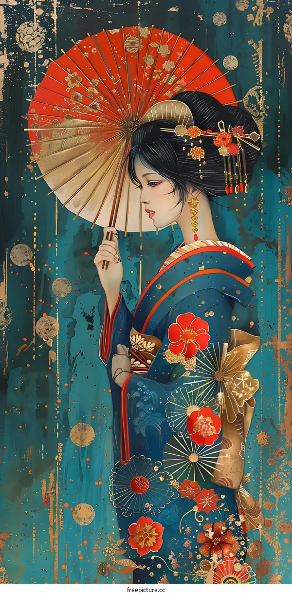 Geisha with Parasol