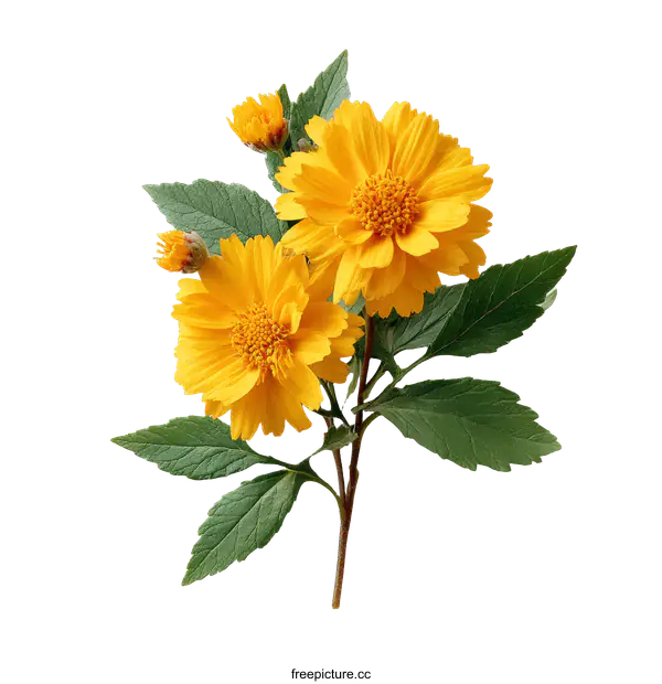 [Transparent Background PNG]Delicate Arrangement of Yellow Flowers
