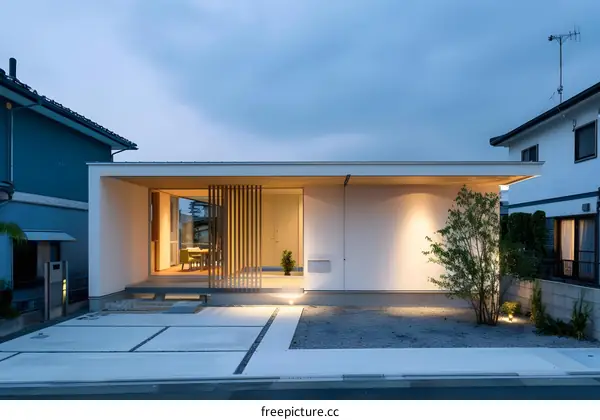 Modern Japanese Home with Minimalist Design and Wood Accents
