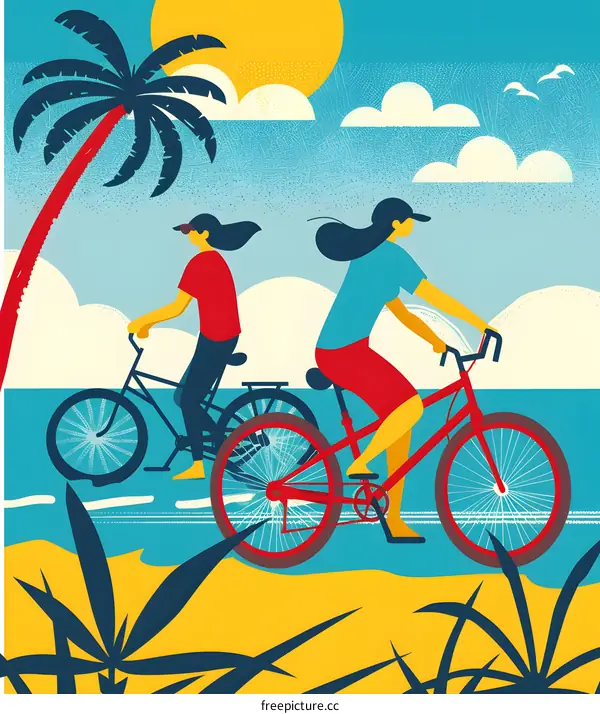 Summer Bike Ride on the Beach