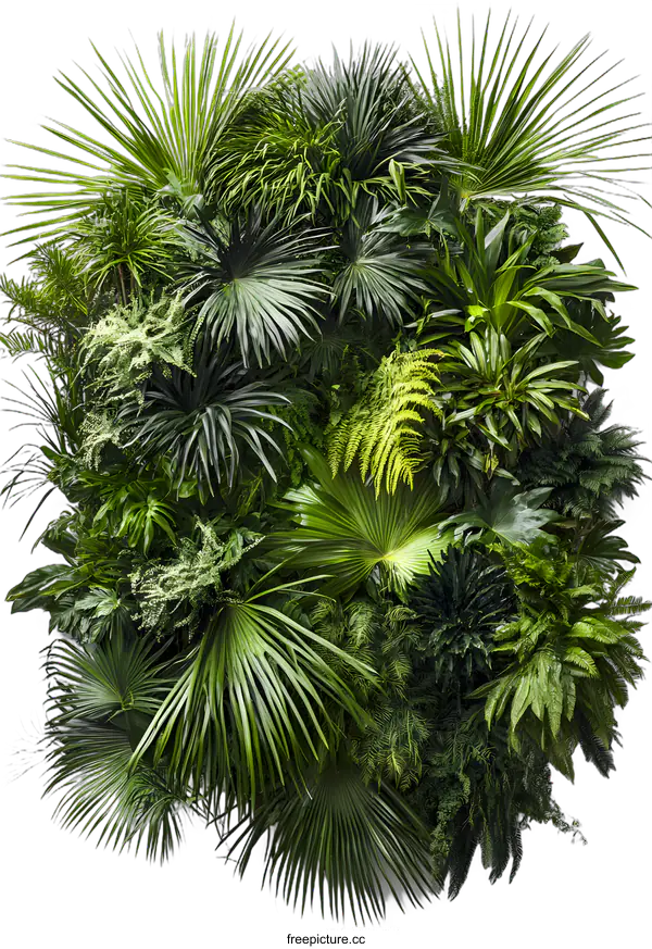 [Transparent Background PNG]Tropical Plants Wall Background