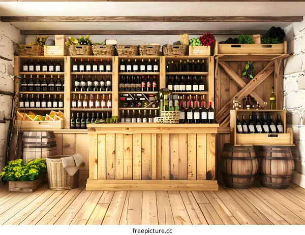 Wooden Wine Cellar Interior Design