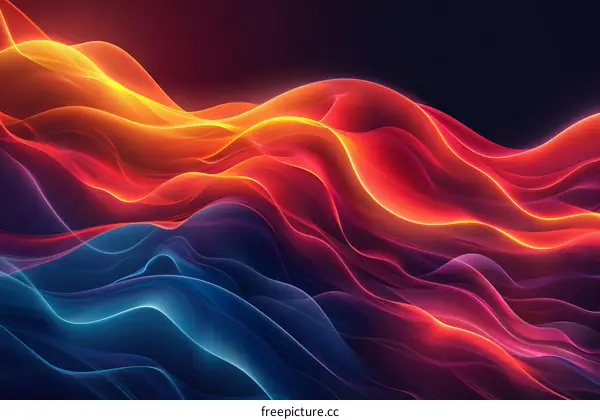 Abstract Colorful Waves