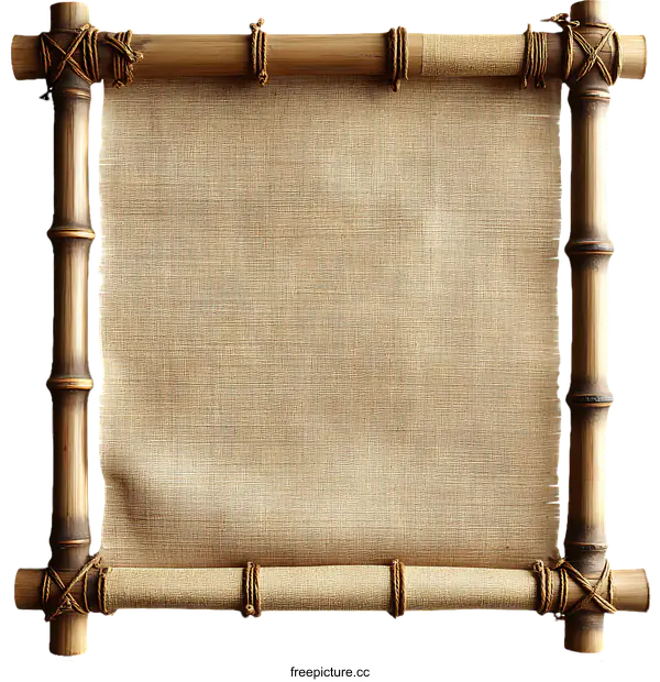 [Transparent Background PNG]Ancient Bamboo Scroll Background