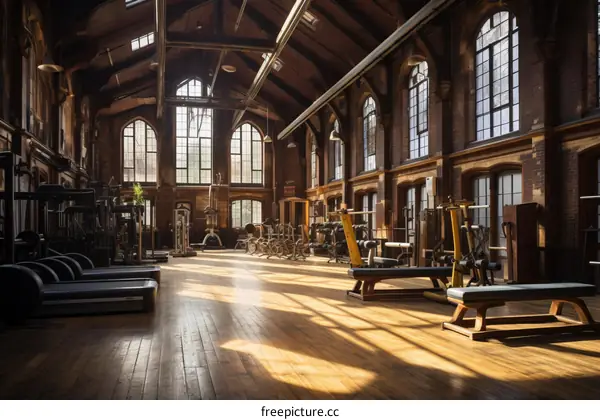 Vintage Industrial Style Gymnasium