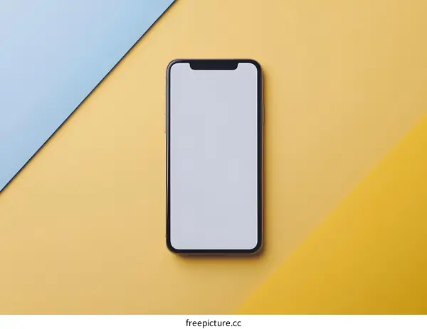 Blank Screen Smartphone Mockup on Colorful Background