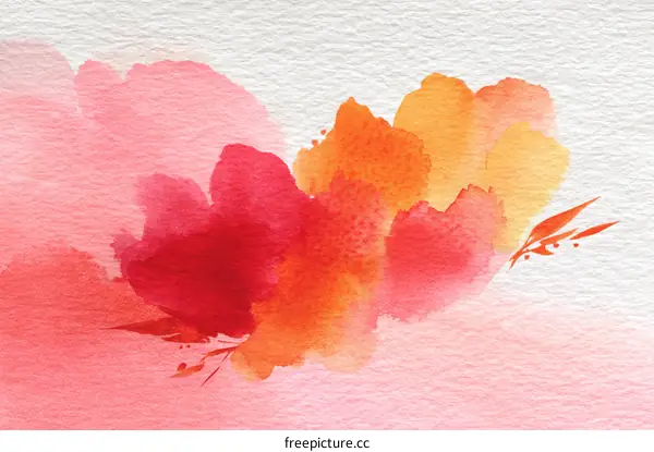 Abstract Watercolor Floral Design