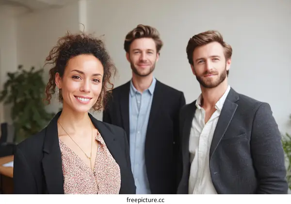Business Team Portrait in Modern Office