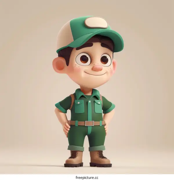 A cartoon image of a young boy dressed as an adventurer