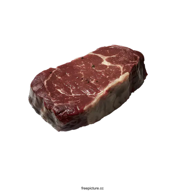 [Transparent Background PNG]Raw Beef Steak Isolated On White Background