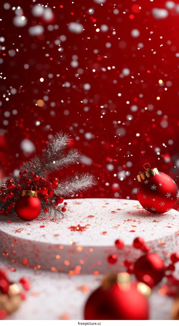 Christmas Red and White Festive Display