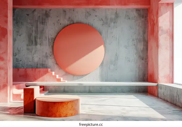 Modern Interior Design with Coral Accents