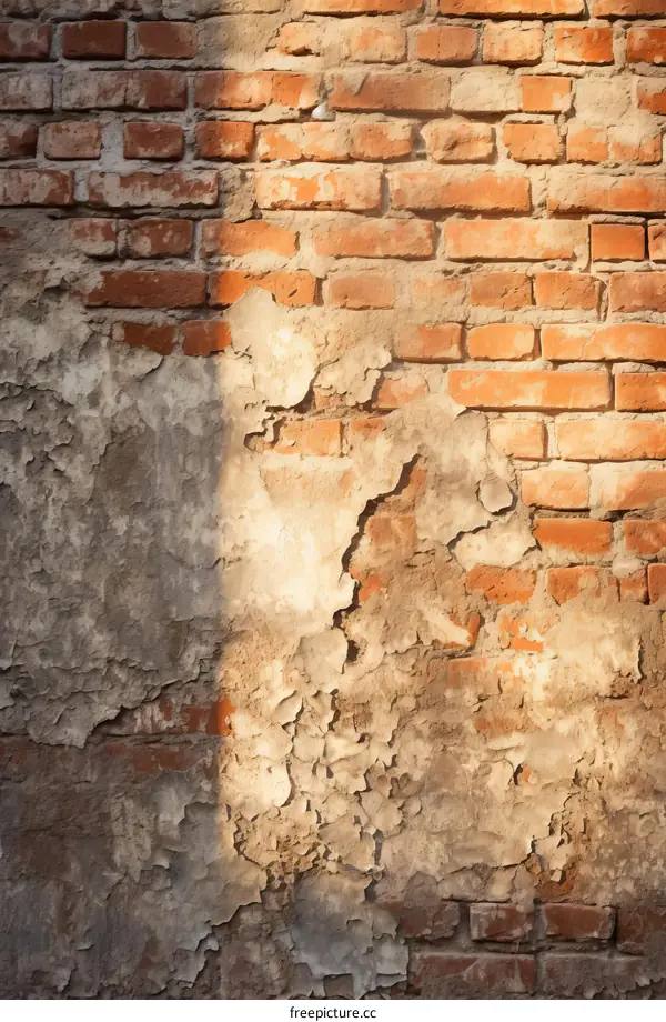 Old weathered brick wall texture background