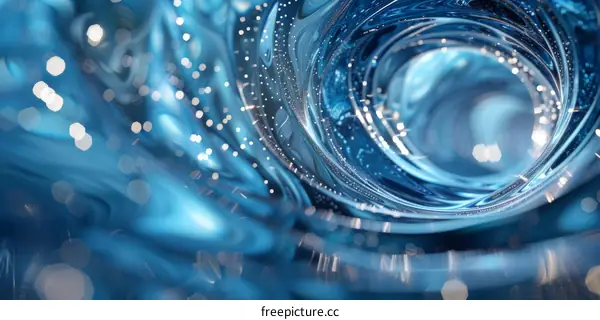 Abstract Blue and White Canvas Painting