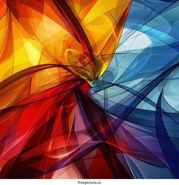 Vibrant Geometric Pattern with Contrasting Colors