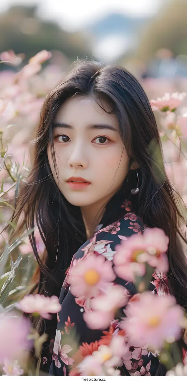 Portrait of a Young Woman with Flowers