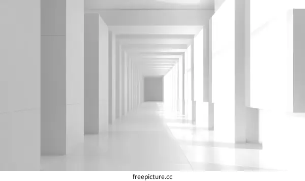 Abstract White Architectural Corridor