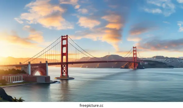 Golden Gate Bridge Sunset Panorama, San Francisco