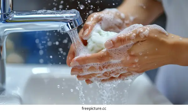 Washing Hands with Soap and Water  Hygiene Prevention