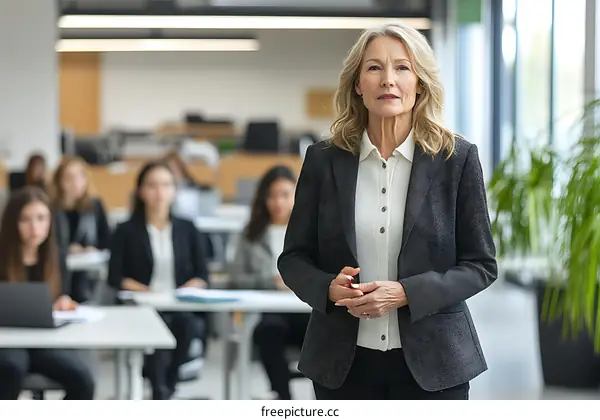 Businesswoman Leading a Classroom