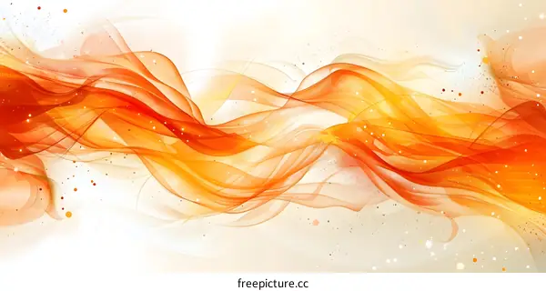 Abstract Orange and Yellow Flowing Lines