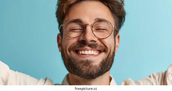 Happy Man with Glasses Portrait
