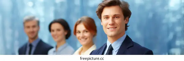 Business Team Portrait in Modern Office