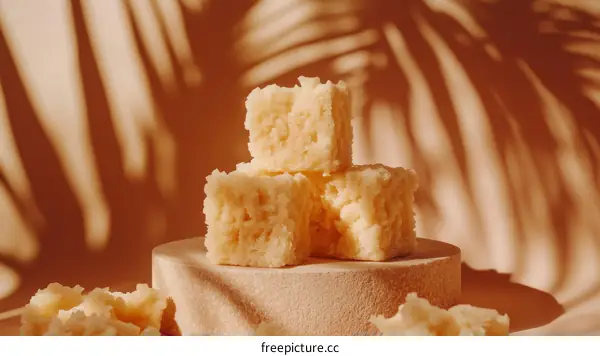 Delicious Coconut Squares in Soft Light
