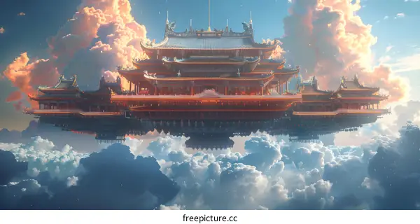 Celestial Palace Above the Clouds