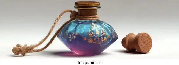 Enchanted Glass Bottle with Rope Tie