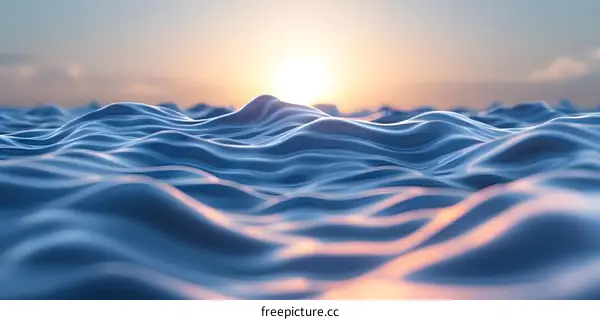Blue Water Waves Abstract Background