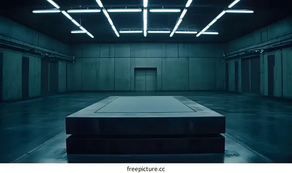 Minimalist Concrete Room With Platform