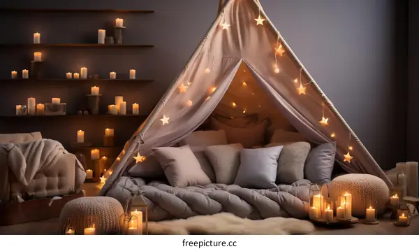 Cozy and Comfy Teepee Tent for Kids to Read and Play