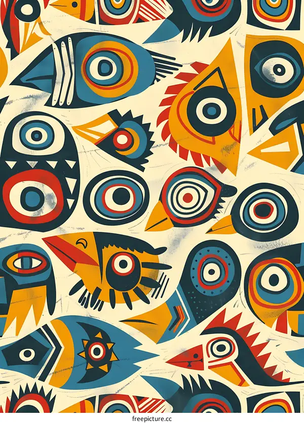 Abstract Birds Eye Pattern Design