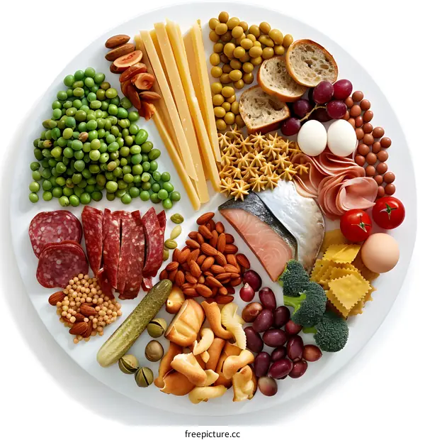 Healthy Food Plate With Various Ingredients