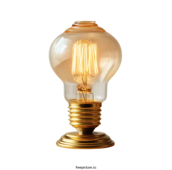 [Transparent Background PNG]Vintage Edison Style Table Lamp