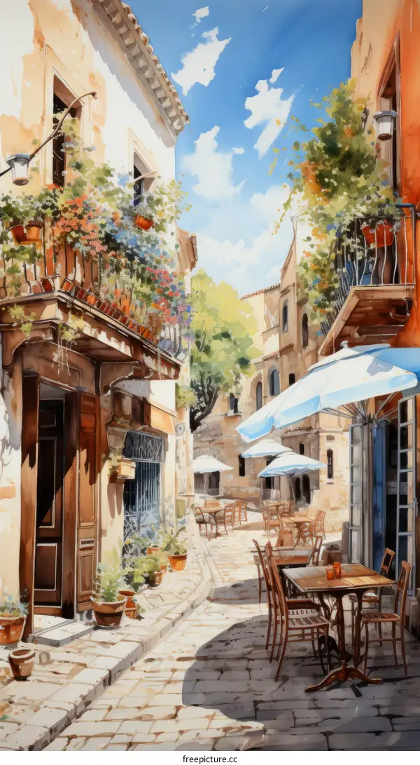 European style street scenery