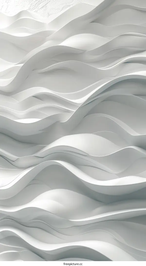 White wavy minimalist abstract background