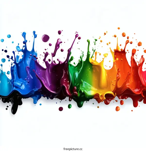 Colorful Paint Splatter Abstract Background